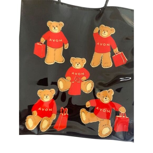 Avon Vintage Teddy Bear Tote Bag with Keychain 9" Nostalgic Fashion - Picture 2 of 5
